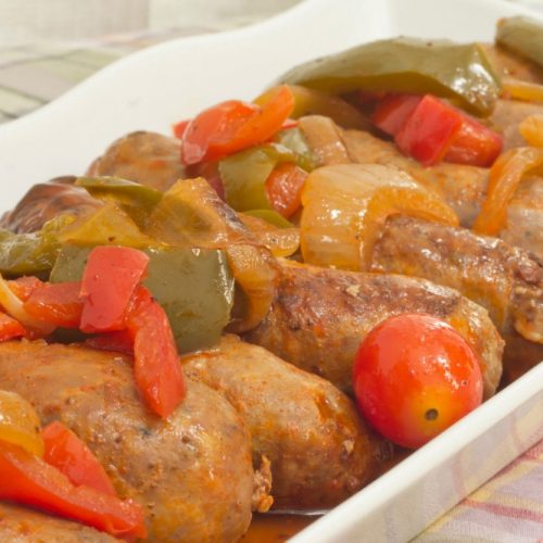 Pork sausage and peppers (hot)