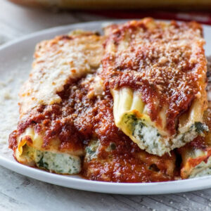 Baked manicotti