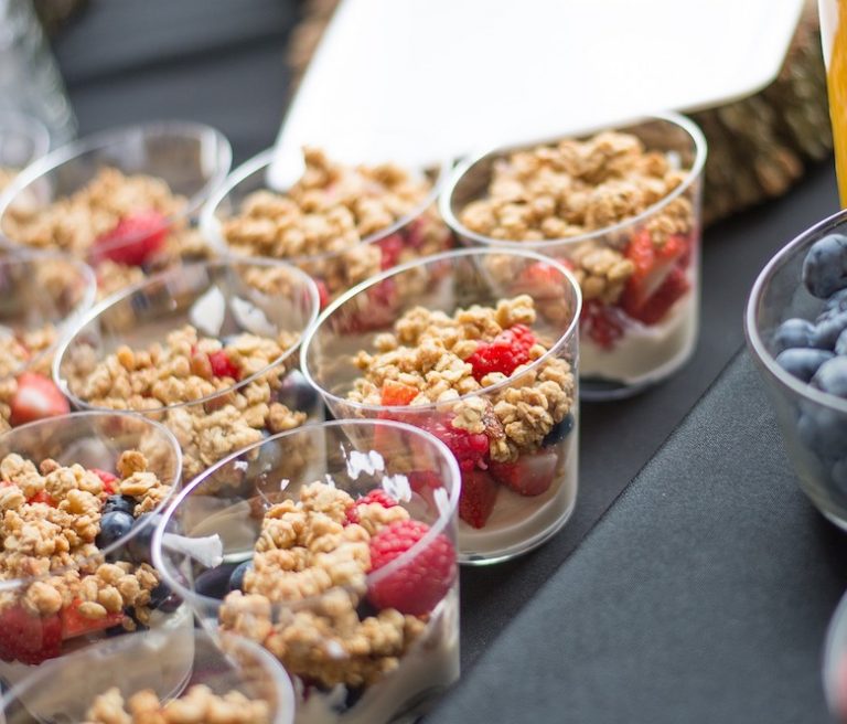 Yogurt parfaits Snacks Bayway Catering